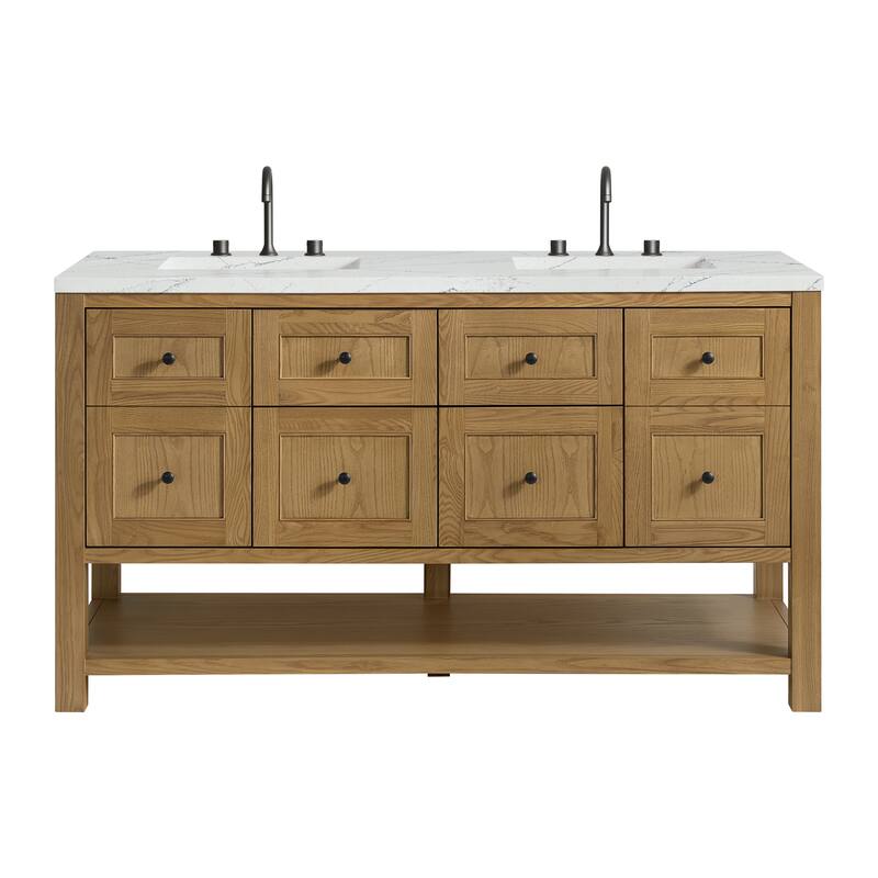 Breckenridge 60" Double Vanity, Light Natural Oak - 60D