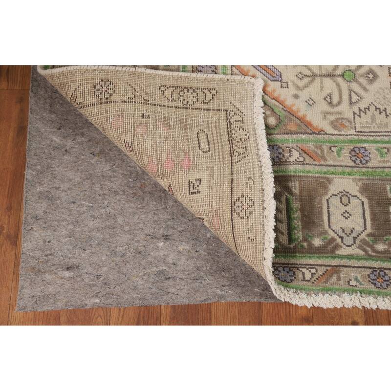 Traditional Tabriz Persian Area Rug Hand-Knotted Geometric Wool Carpet - 6'7"x 9'10"