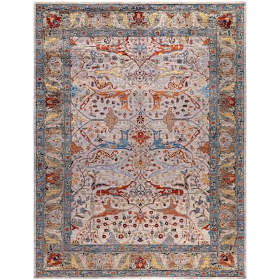 Serapi One-of-a-Kind Hand-Knotted Area Rug - Purple - 9' 1" x 11' 9"