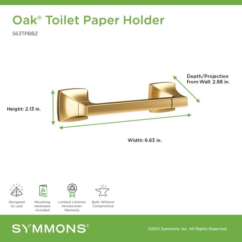 Symmons 563TP Oak Wall Mounted Toilet Paper Holder