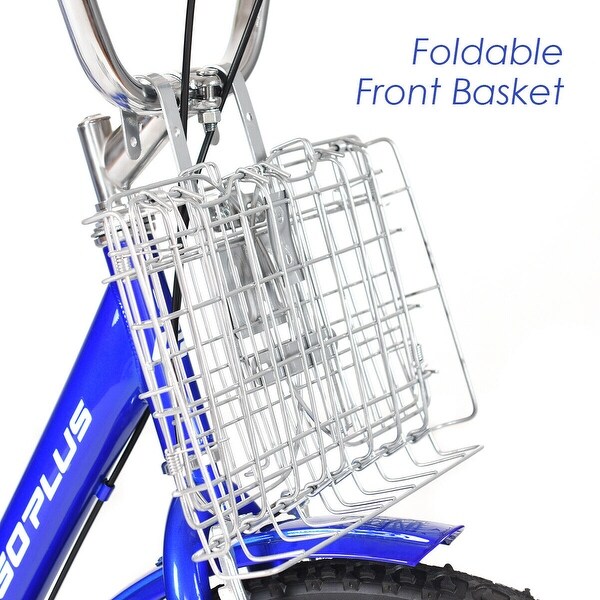 Goplus 26'' Single Speed 3-wheel Bicycle Adult Tricycle Seat