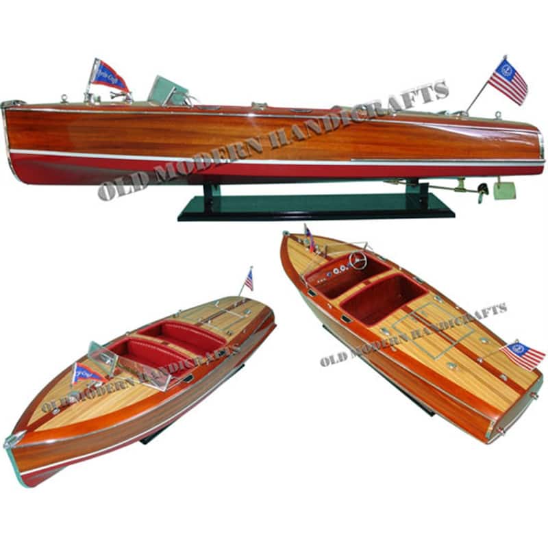 Chris Craft Barrel Back Painted Medium Speedboat Model