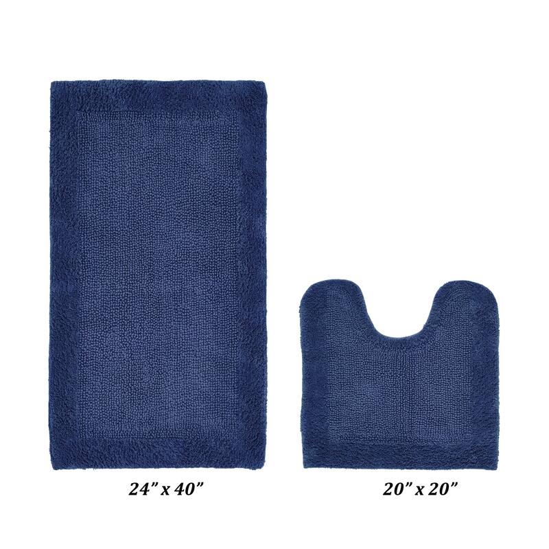 Better Trends Bath Rugs Set 100% Cotton Tufted Soft Water Absorbent Bathroom Rug for Shower, Sink Bath Mats Edge Collection