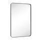 preview thumbnail 52 of 123, TEHOME Kengston Modern & Contemporary Rectangular Bathroom Vanity Mirror 36'' x 48'' - Black