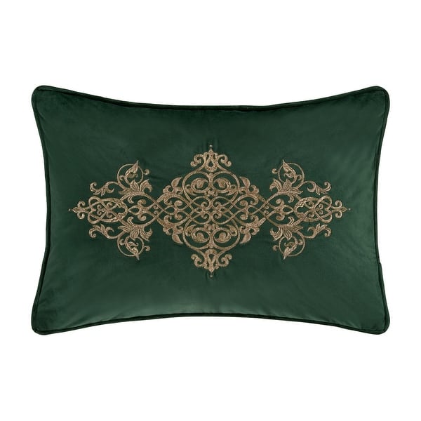 J. Queen New York Noelle Evergreen Boudoir Embellished Decorative Throw
