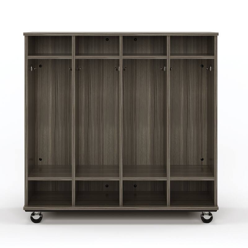 Tot Mate Nursery Daycare Open Mobile Locker Storage, Cubby Shelf, Dry Erase Back - 48" W x 20" D x 48" H