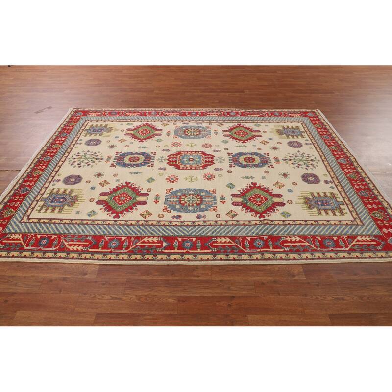 Kazak Oriental Area Rug Handmade Living Room Wool Carpet - 5'9" x 8'0"