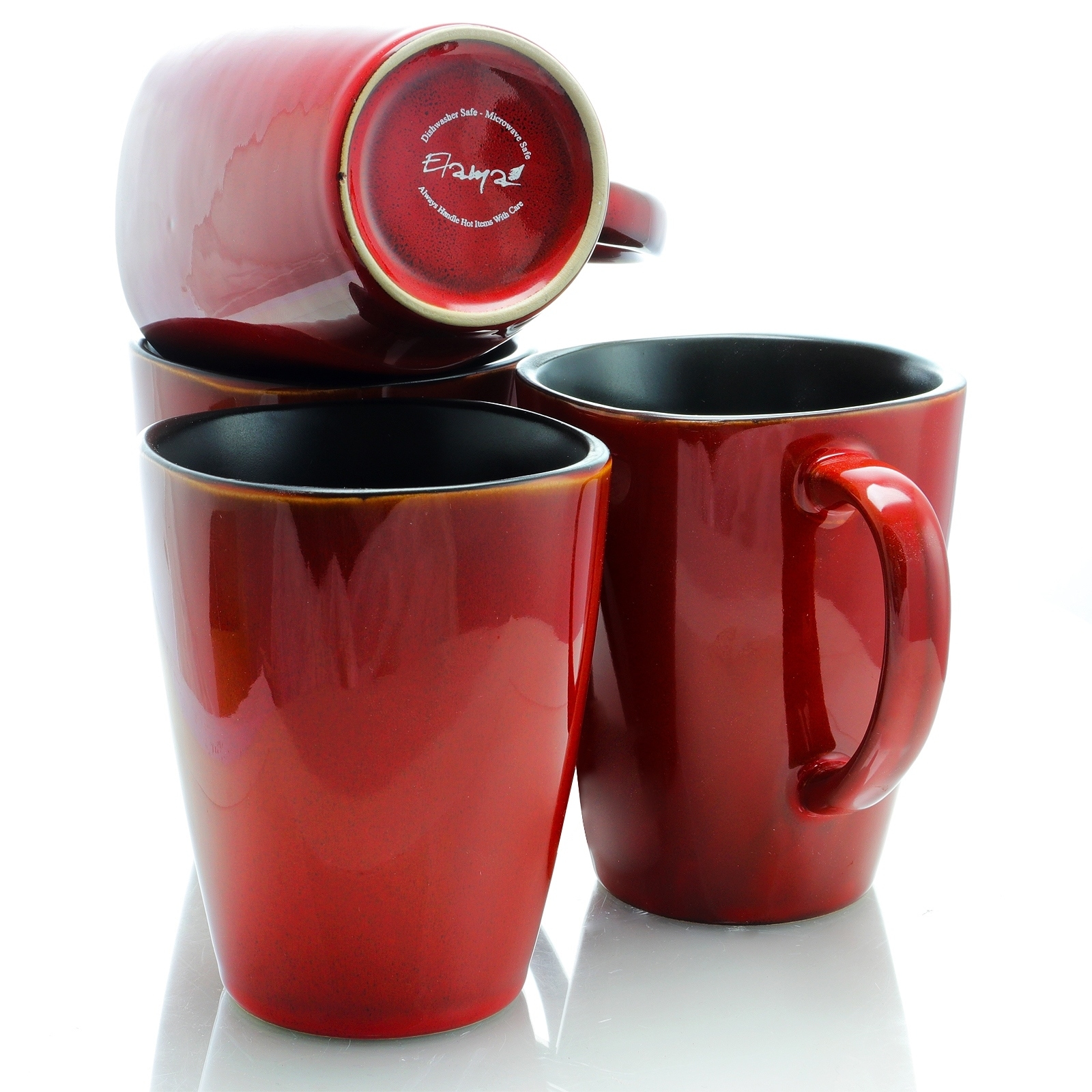 Joyjolt Caleo Collection Glass Coffee Cups - Set Of 4 Double Wall Insulated Mug  Glass - 13.5-ounces : Target