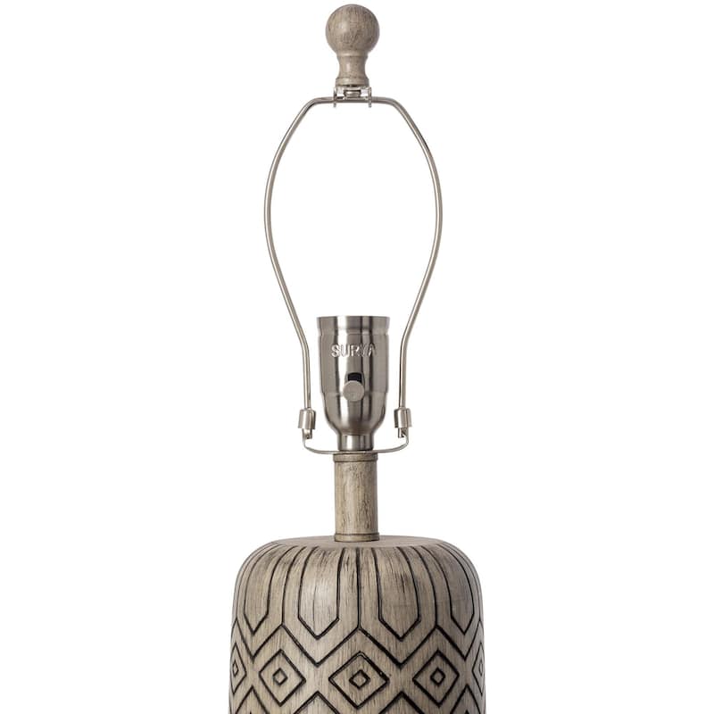 Kody Global Taupe Accent Table Lamp - 25"H x 14"W x 14"D