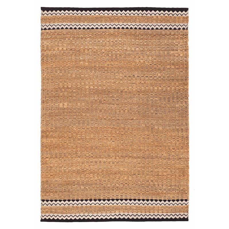 ECARPETGALLERY Braided Weave Palas Denizli Tan Jute Rug - 5'5 x 7'9