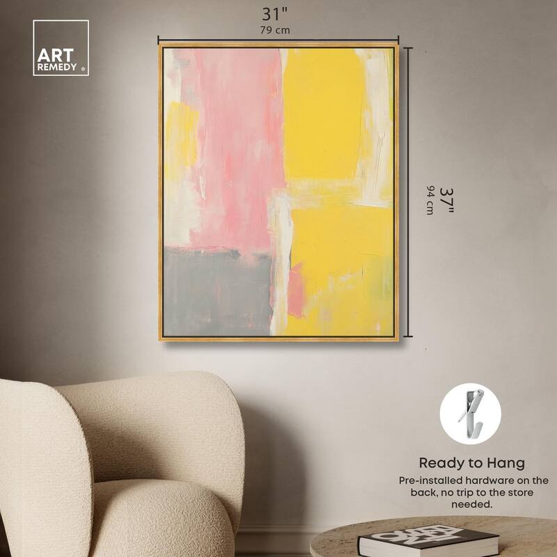 Blush and Sunshine Canvas by Art Remedy