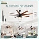 preview thumbnail 37 of 42, 52/66-In Farmhouse Style Industrial Windmill Large Ceiling Fan with Light and Remote