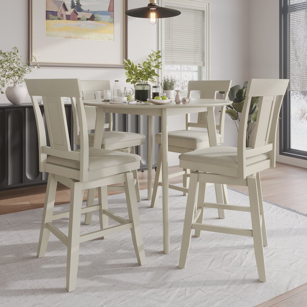 CraftPorch Luxury Swivel Counter Chair with Round Table