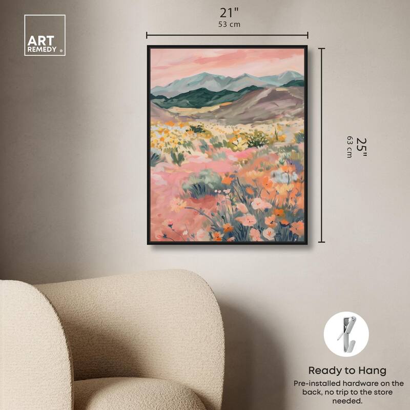 Flowers Beyond the Hills Canvas by Art Remedy