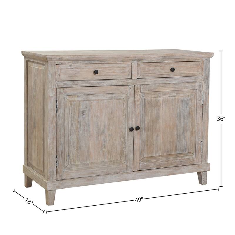 Stella 49" Wide 2-Door Sideboard, Light Gray