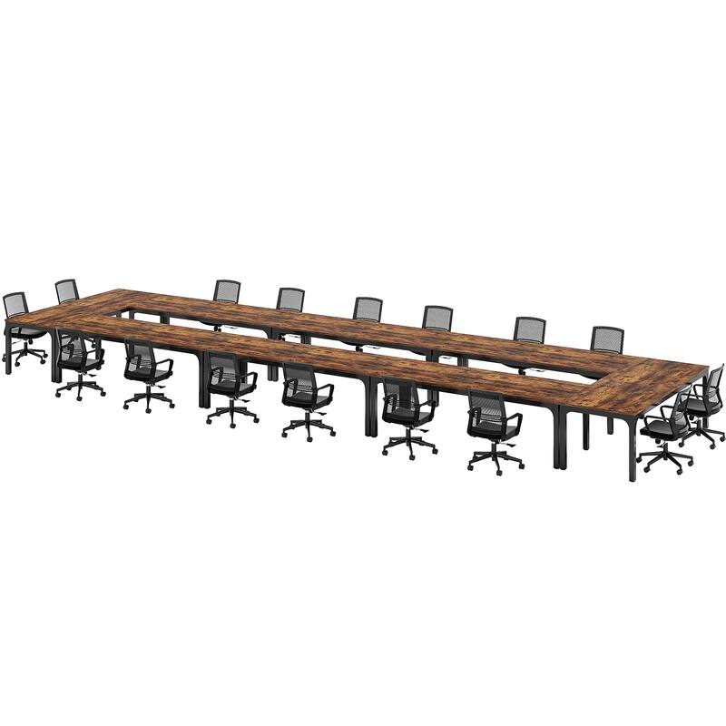 78.74-Inch Conference Table Set,13FT Conference Room Table, Large Rectangle Meeting Seminar Tables Set,Long Business Tables