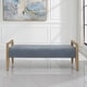 preview thumbnail 4 of 5, Uttermost Daylight Sky Blue Bench - 59.25"W x 23"H x 21.5"D