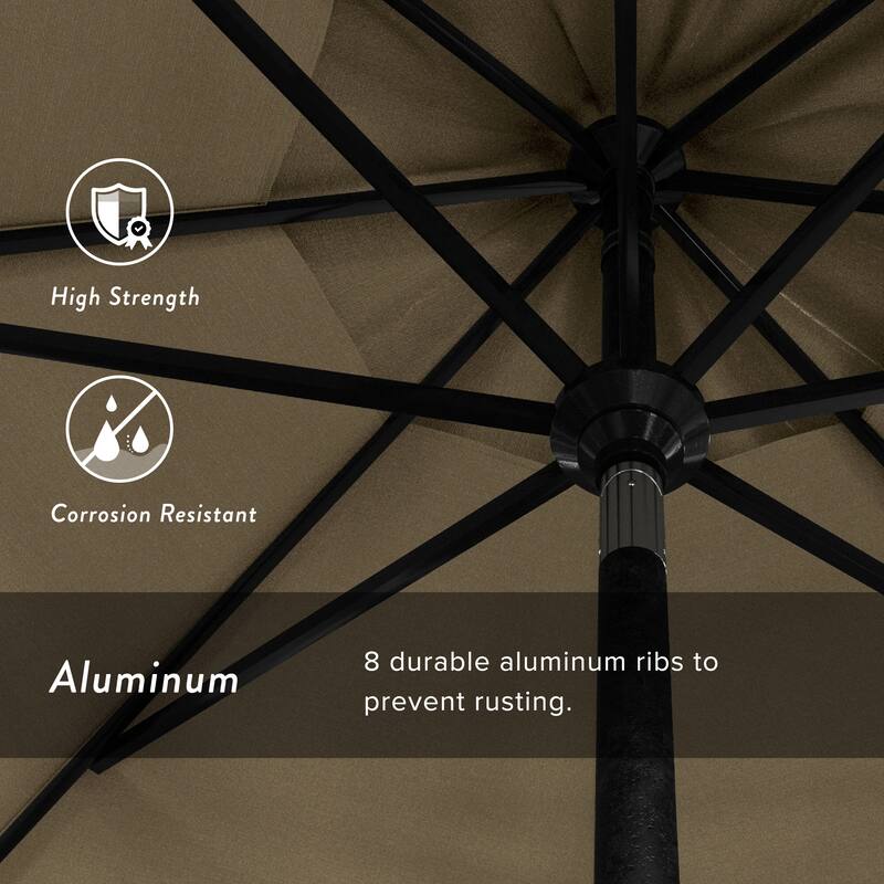 California Umbrella 11-Foot Round Aluminum, Crank Open Collar Tilt Patio Umbrella, Sunbrella Fabric
