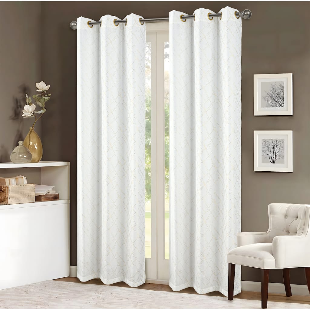 Soho Foil Print Window Curtain Set