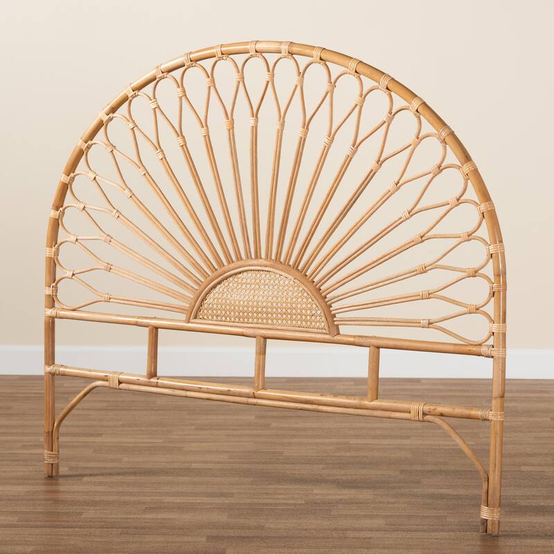 Perenna Modern Bohemian Natural Rattan Standalone Headboard