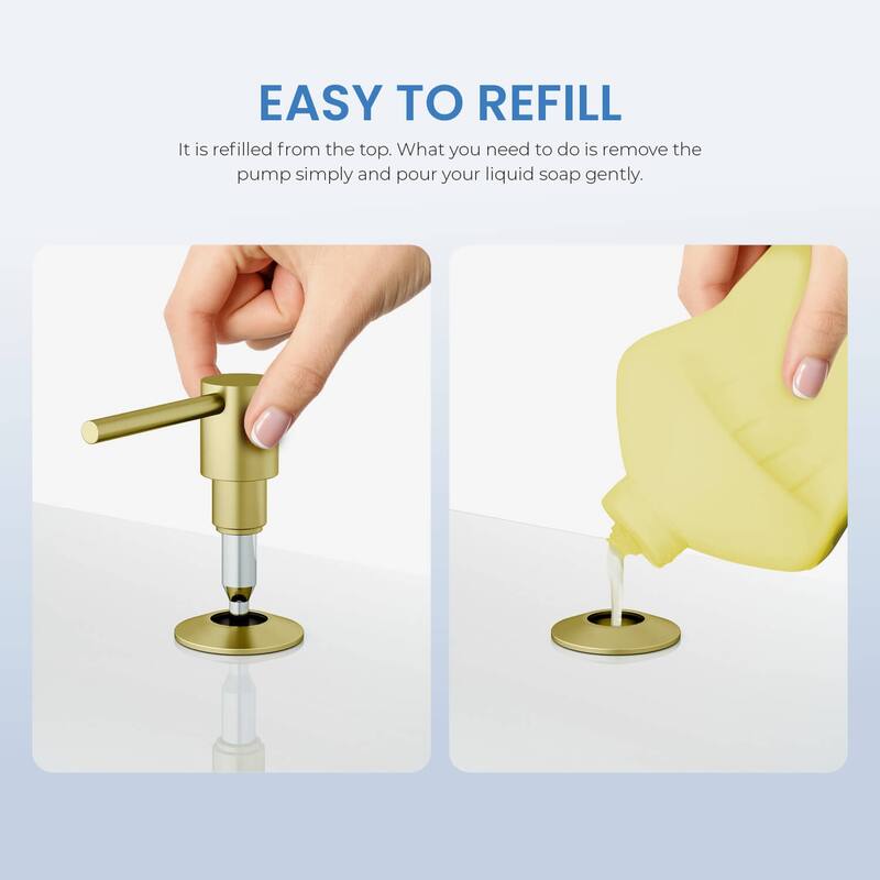 Kitchen Lead Free Solid Brass Construction Soap Dispenser