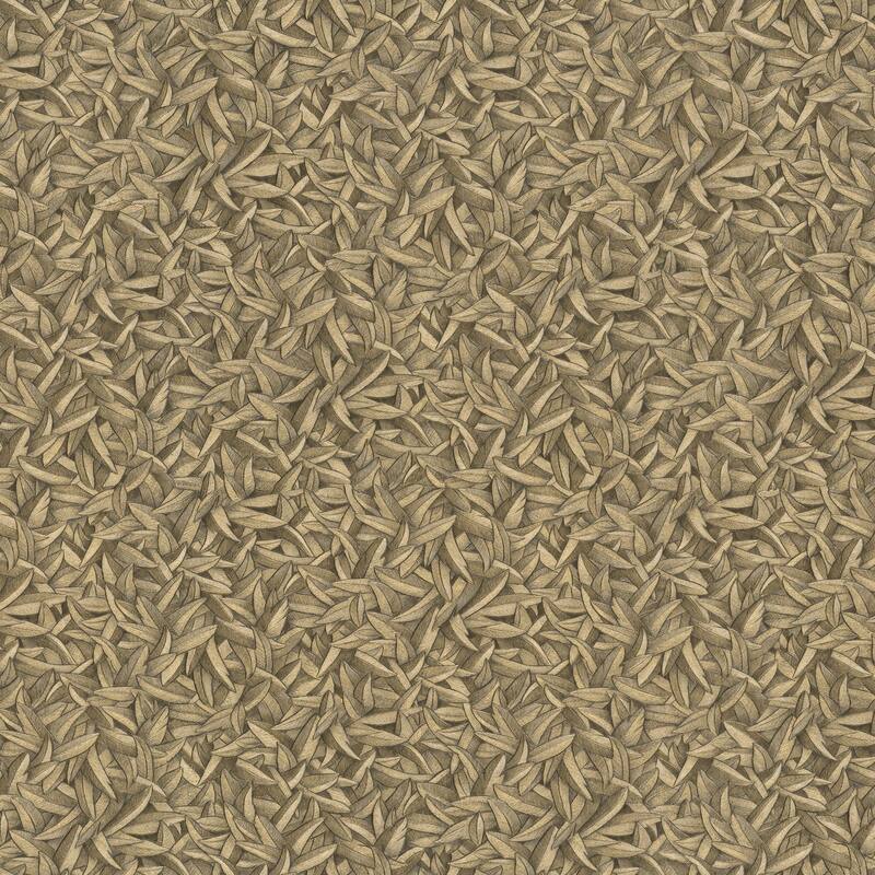 Galerie Wallcoverings Energy Collection Metallic Leaves Effect Wallpaper Roll - 33 feet long x 27.5 inches wide - Gold