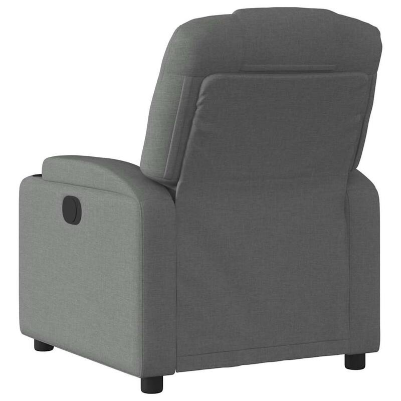 vidaXL Recliner Chair Dark Grey 100% Polyester, Metal, Plywood