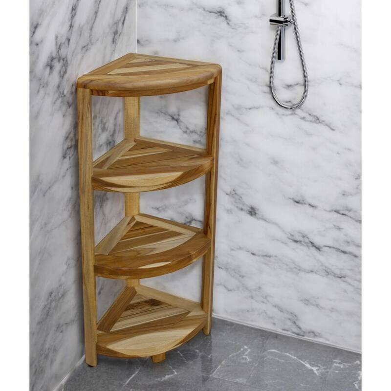 HomeRoots 12" Natural Solid Wood Freestanding Bathroom Vanity