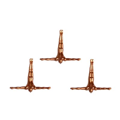 6.5" x 2.5" x 6.5" Wall Diver - Bronze 3-Pack - 6.5" x 2.5" x 6.5"