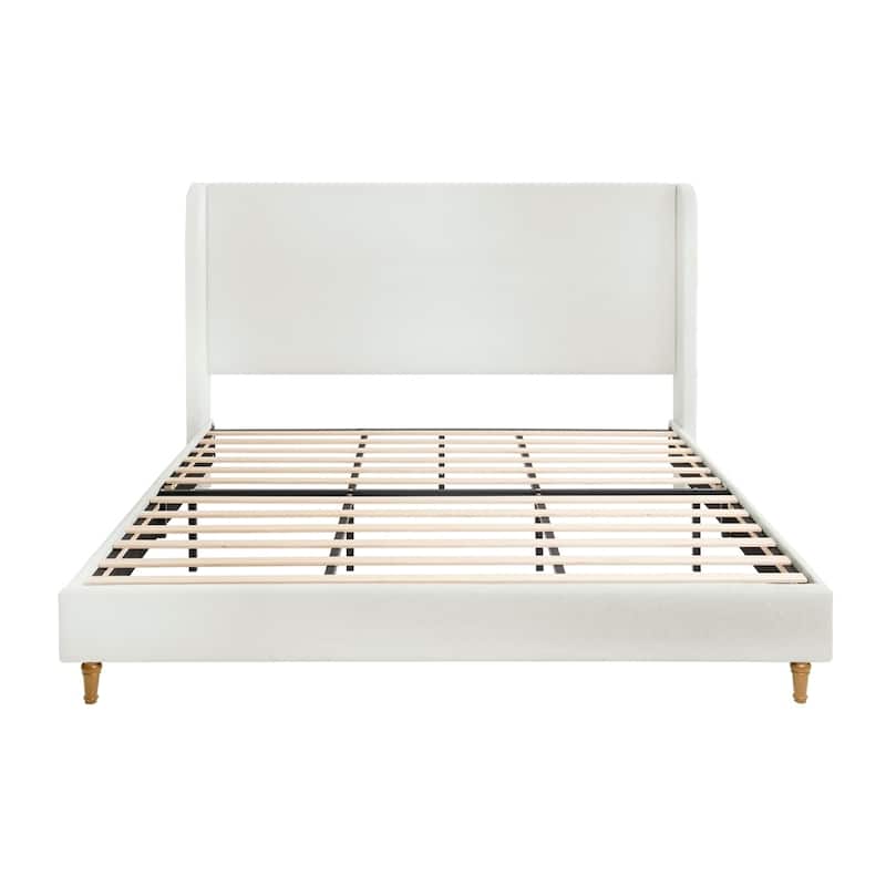 Tall Headboard Upholstered Bed Elegant Simplicity Bedroom Bed