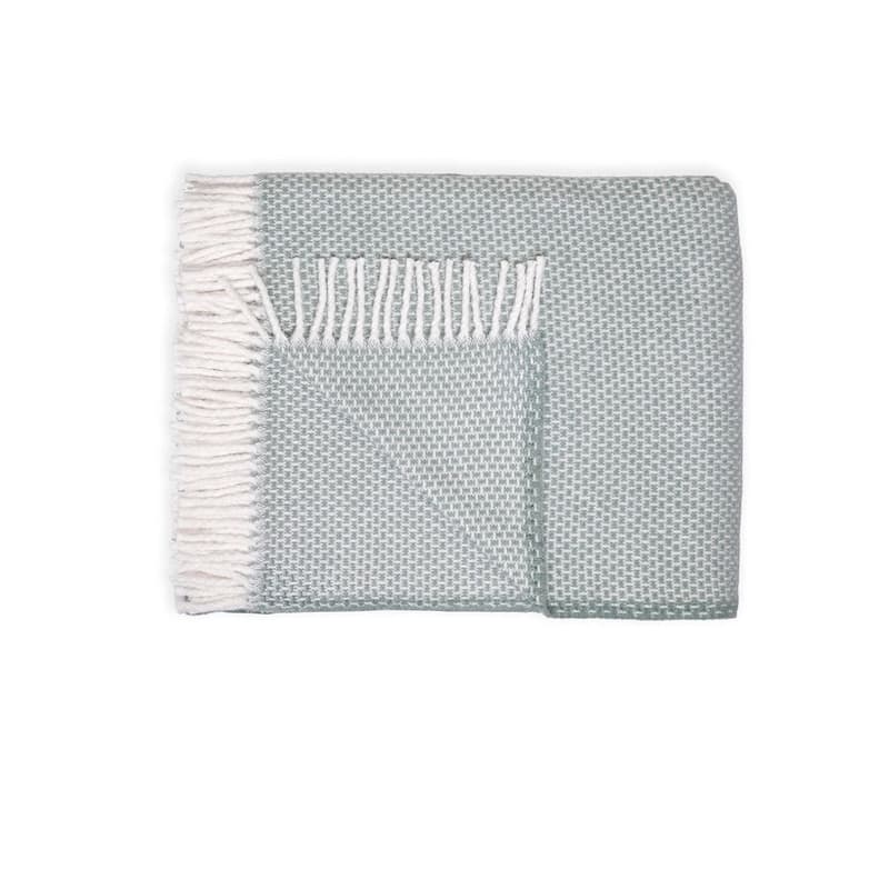 Soft Sage Links Pattern Throw Blanket