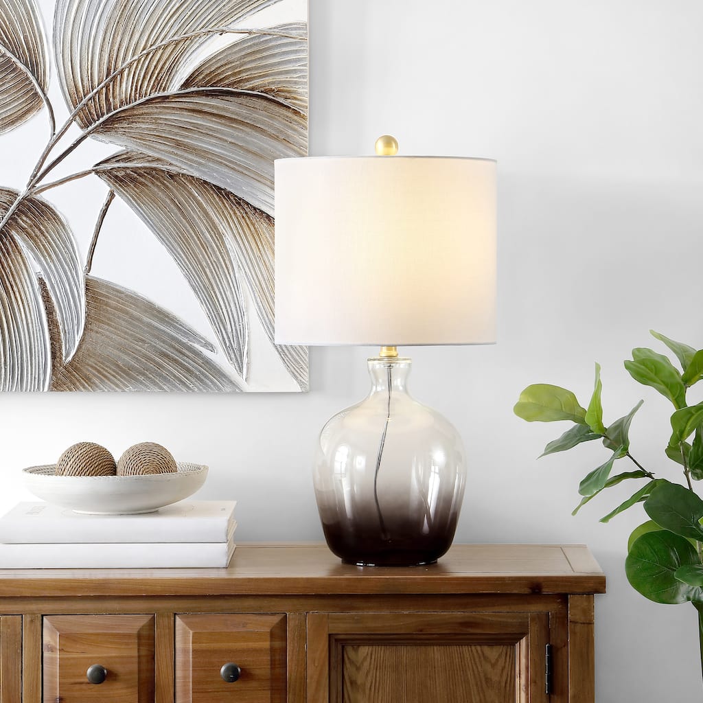 SAFAVIEH Lighting 23-inch Remzi Ombre Grey LED Table Lamp - 12"W x 12"D x 23"H