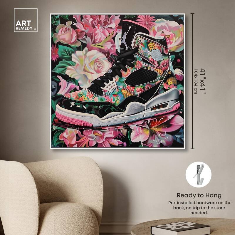Hidden in Floral Bloom Sneaker Canvas by Art Remedy