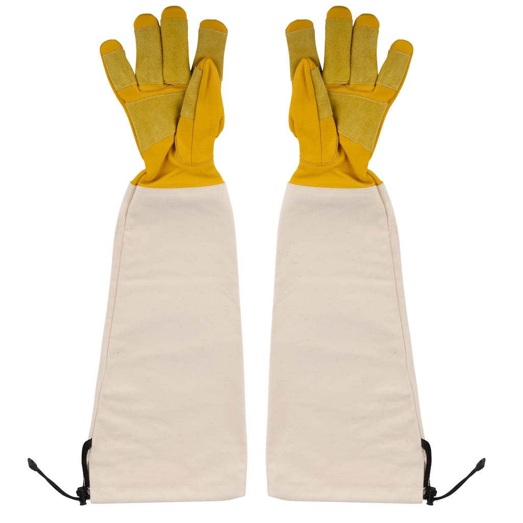 Kings County Tools Long Gardening Gloves with Arm Guard, Medium