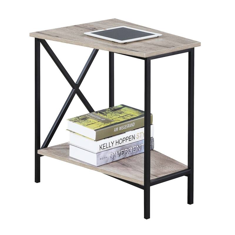 Convenience Concepts Tucson Wedge End Table with Shelf