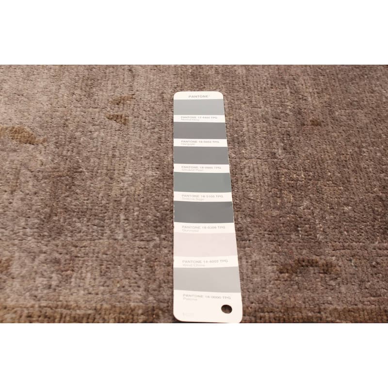 ECARPETGALLERY Hand-knotted Vibrance Grey Wool Rug - 5'6 x 8'3