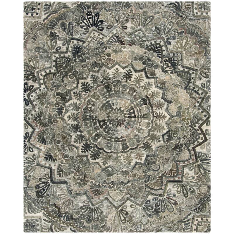 SAFAVIEH Handmade Marquee Genta Modern Medallion Wool Rug