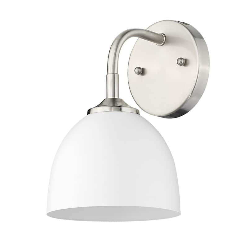 Golden Lighting Zoey 10" Tall Bathroom Sconce with White Shade