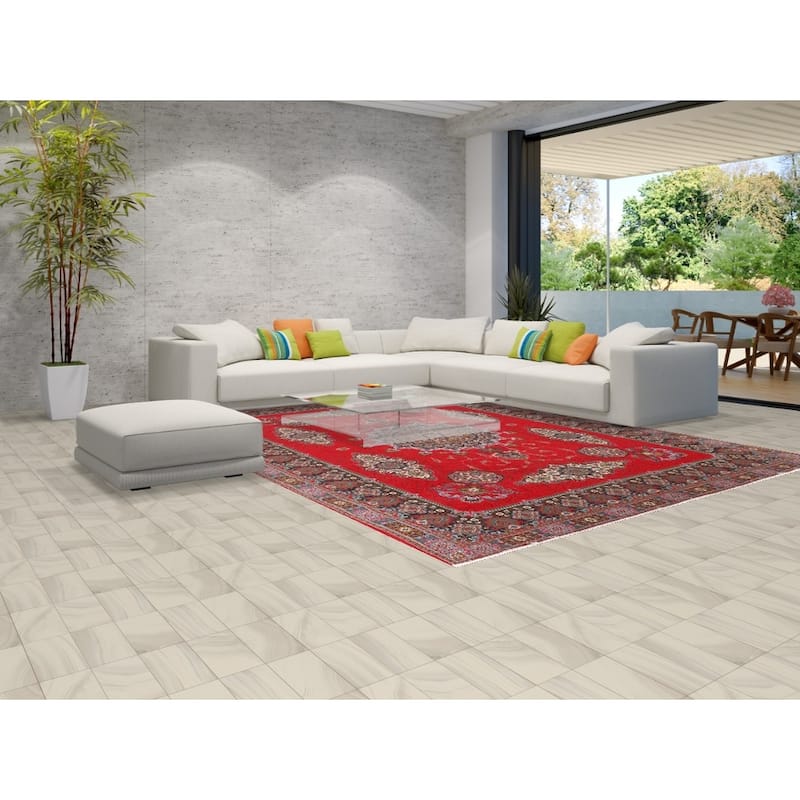 Traditional Red Kashan Turkish Area Rug Medallion Machine Made Carpet - 9'7" x 12'11"