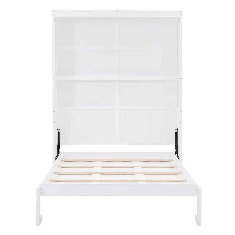 Full Smart Murphy Bed with 2-Tier Storage Cabinet