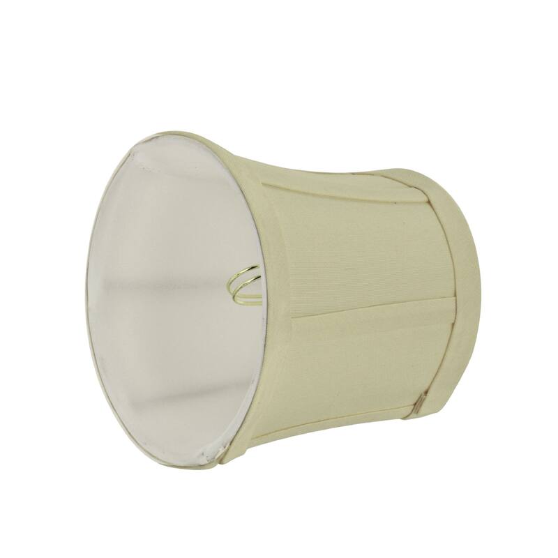 Aspen Creative Bell Chandelier Clip-On Lamp Shade (6 Pack), Beige, (4" x 5" x 5")