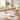 Homy Casa 5 Piece Extendable Round Dining Table Set with 4 Upholstered Chairs for Kitchen Apartment, Dining Room