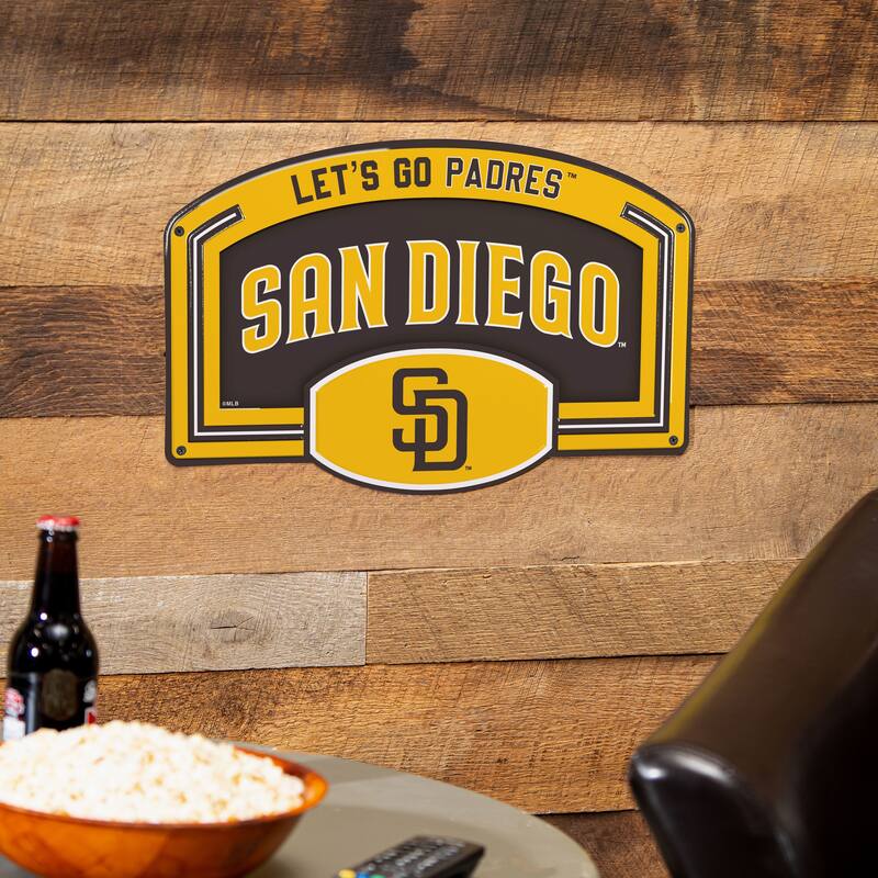 San Diego Padres Embossed Steel Wall Sign, 11" x 17"