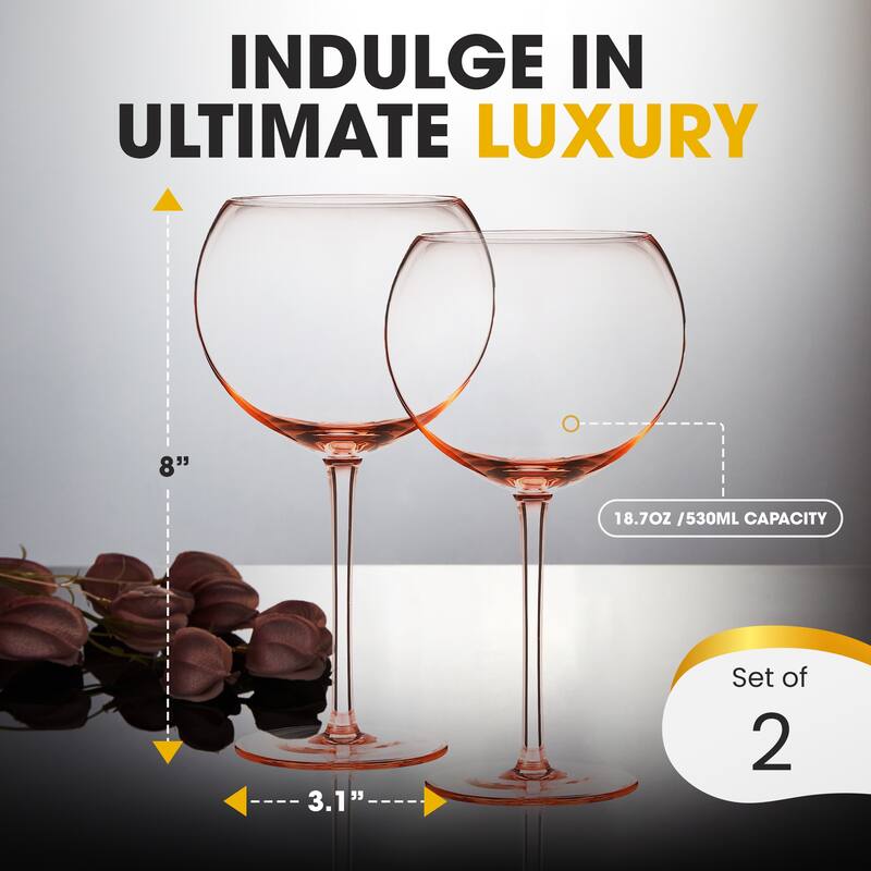 Berkware Set of 2 Sparkling Colored Glasses
