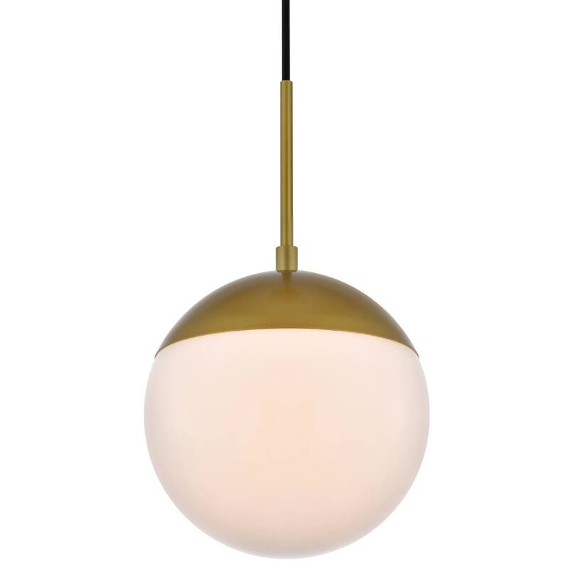 Elegant Lighting Eclipse Single Light 8" Wide Mini Pendant with - Brass