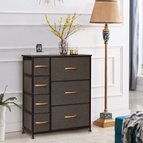 Shop 7 Drawer Vertical Chest Dresser Storage Cabinet with ...