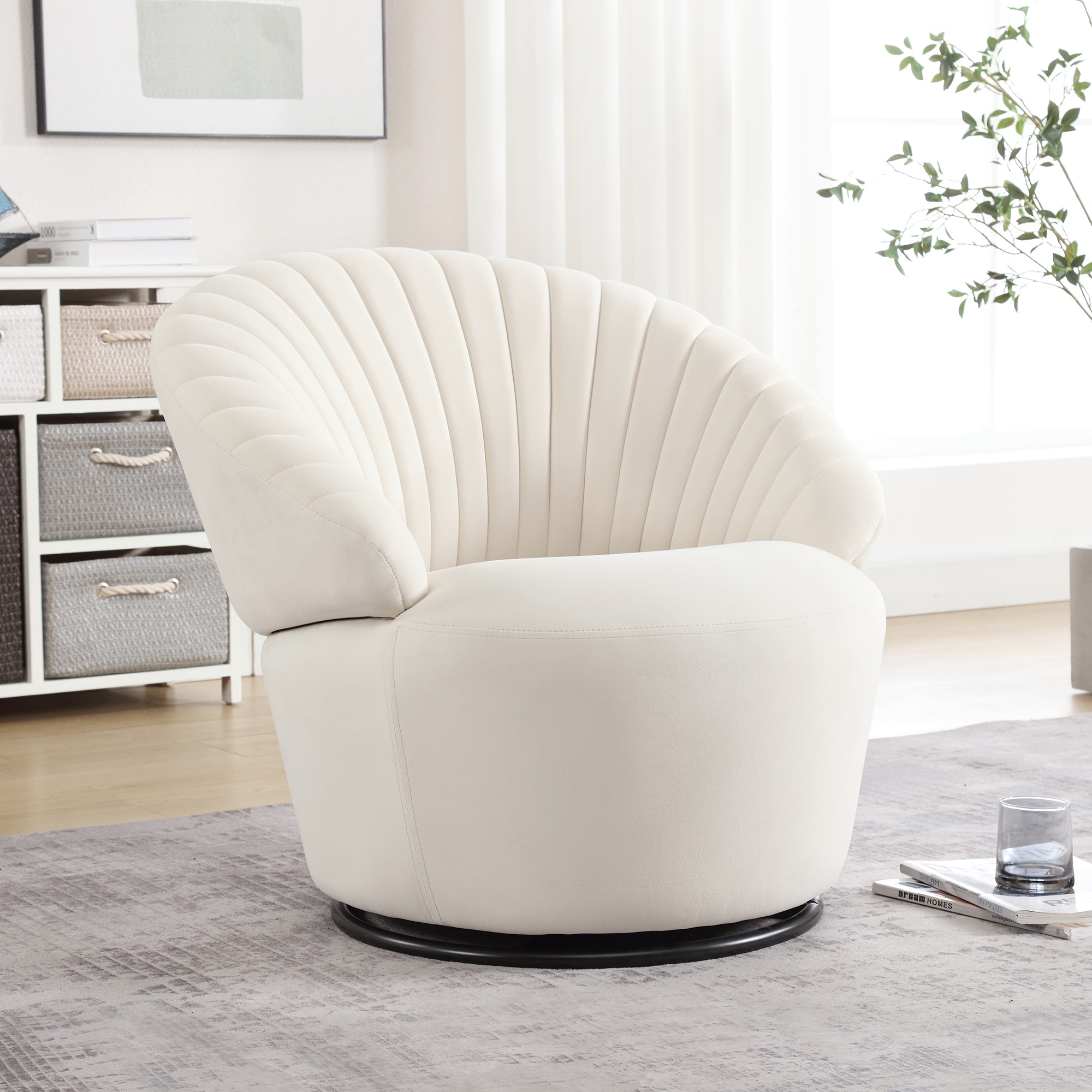 Velvet tufted swivel chair discount