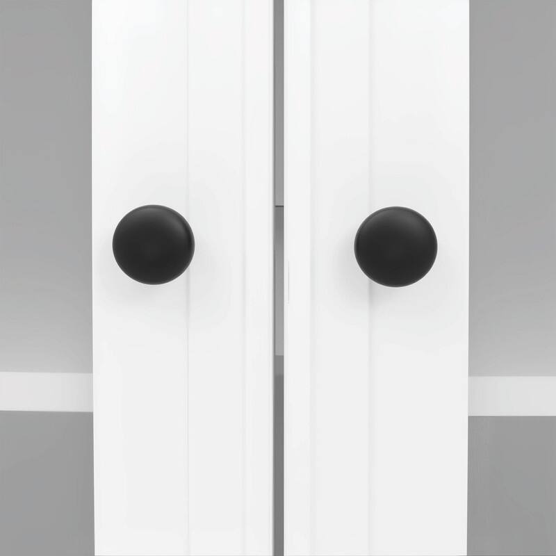 128" Wall Unit Entertainment Center with Bookshelves, TV Stand for TVs up to 80", Media Console with Glass Cabinets