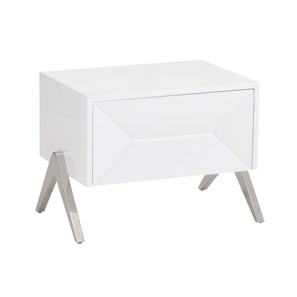 Modrest Candid Modern White Nightstand