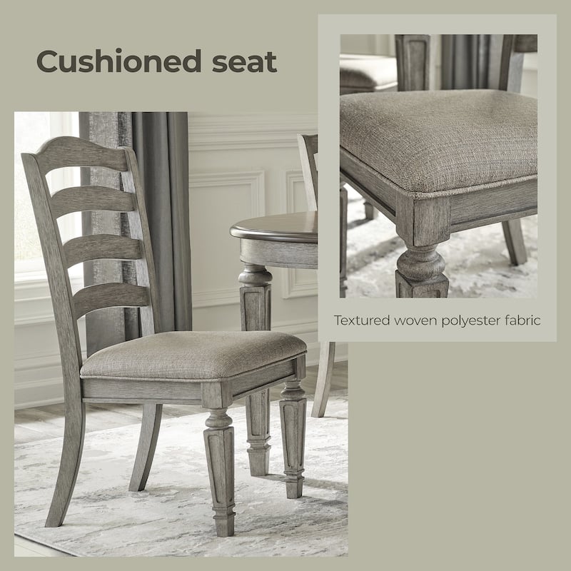 Ashley Furniture Lodenbay Antique Gray Dining Upholstered Side Chair (Set of 2) - 20"W x 25"D x 41"H
